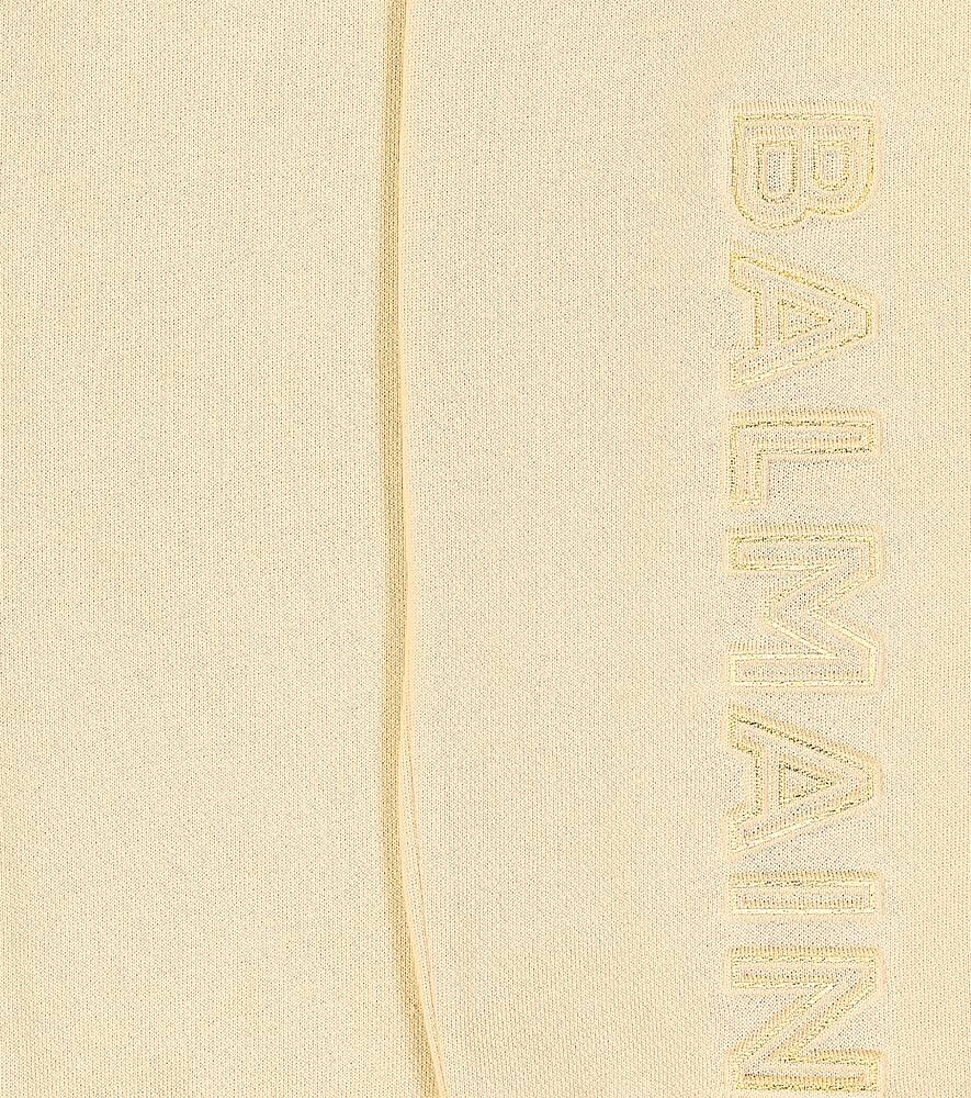 Хлопковый флисовый свитшот и спортивные штаны Balmain Kids, Cream-Colour/Gold — фото 3