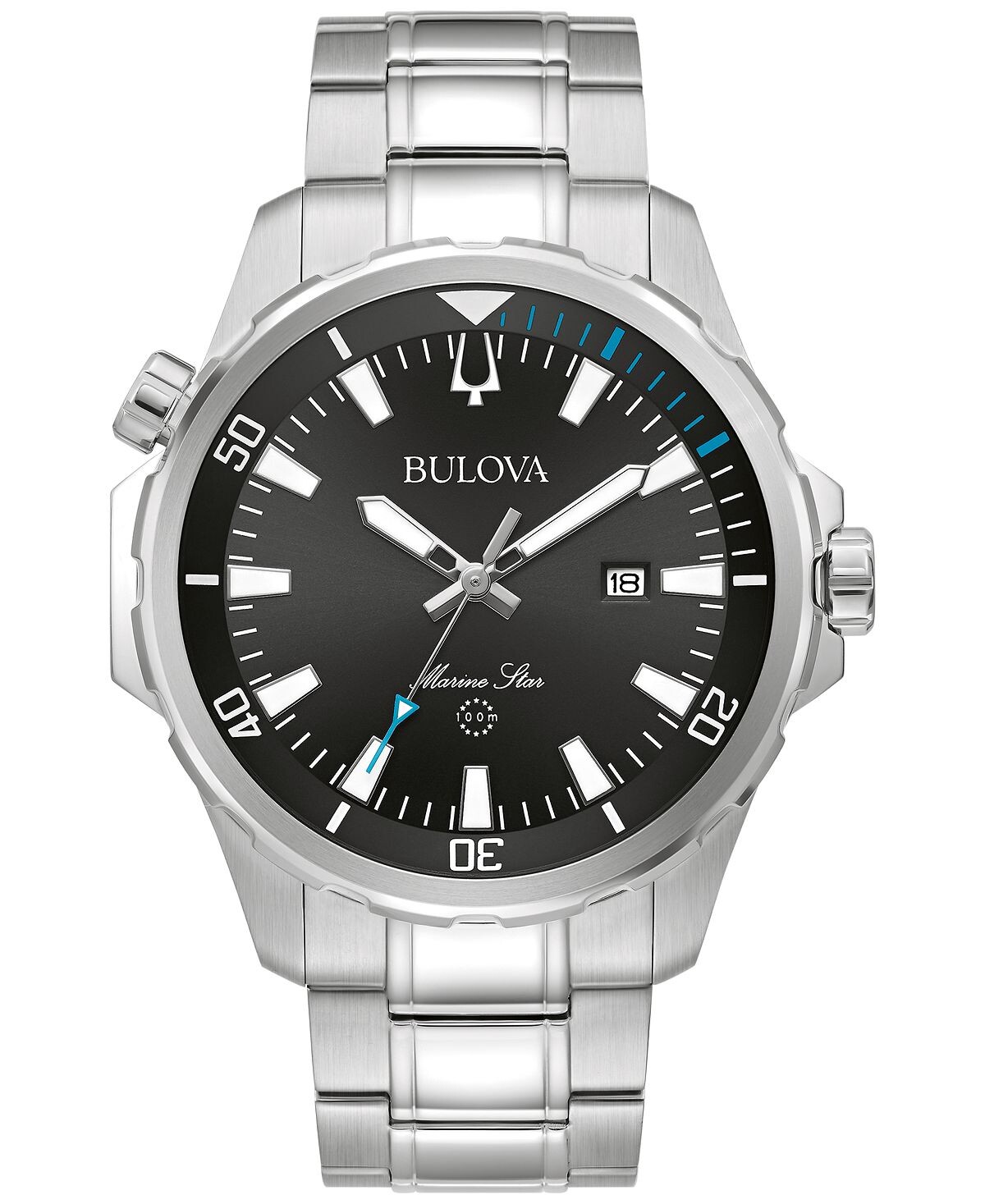 

Мужские часы Marine Star с браслетом из нержавеющей стали, 43 мм Bulova