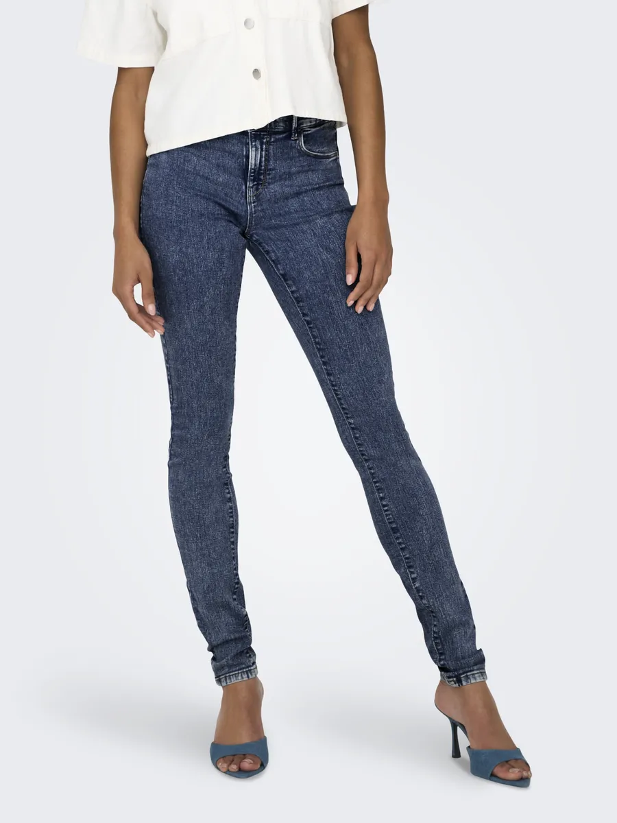 

Only джинсы скинни "ONLRAIN REG WAIST SK ACD DNM PIM X", синий