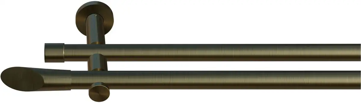 

Карниз для штор Indeko "Marbella", 2 направляющие, желаемая длина 350 см, цвет messing-antik