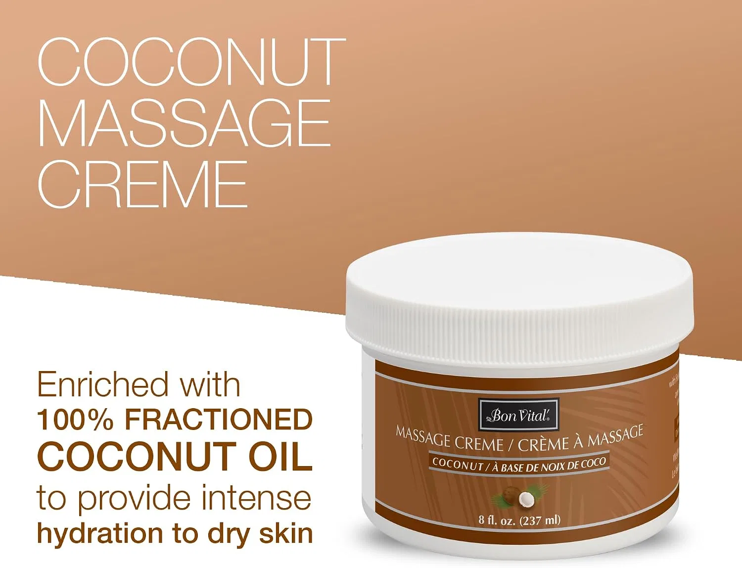 Крем для тела Coconut Creme, Bon Vital', 8 унций — фото 4