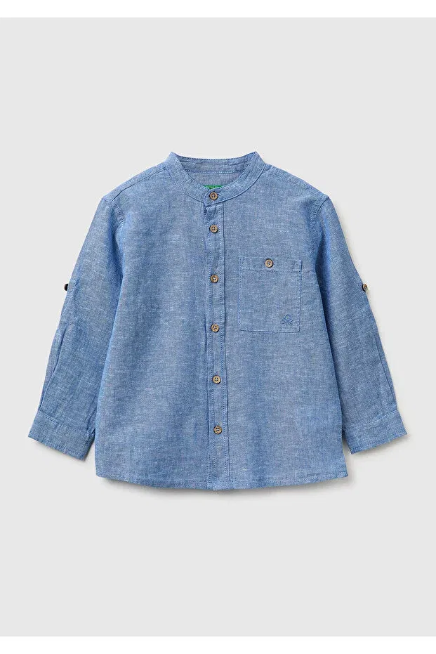 Детская рубашка для мальчиков с длинным рукавом United Colors Of Benetton, Blue