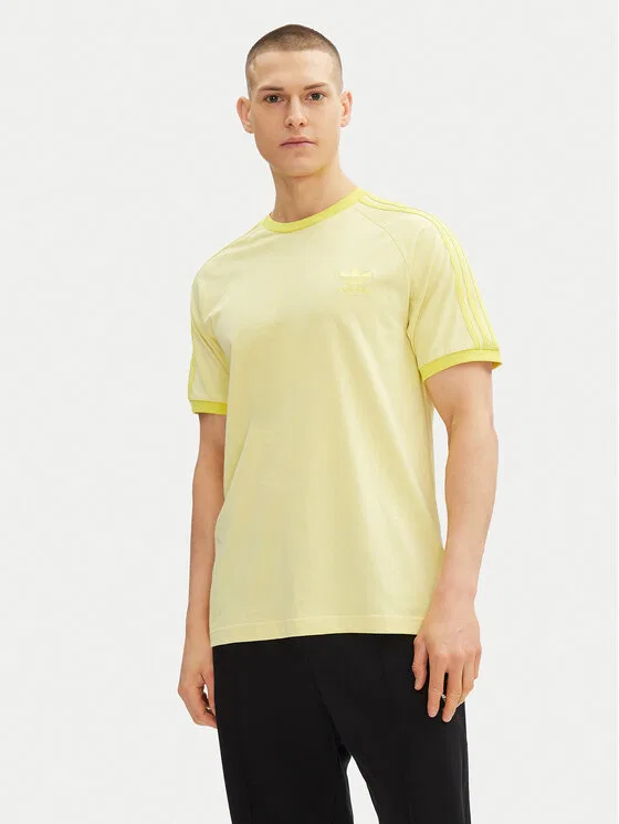 Футболка slim fit adicolor Classics 3-Stripes Adidas, желтый