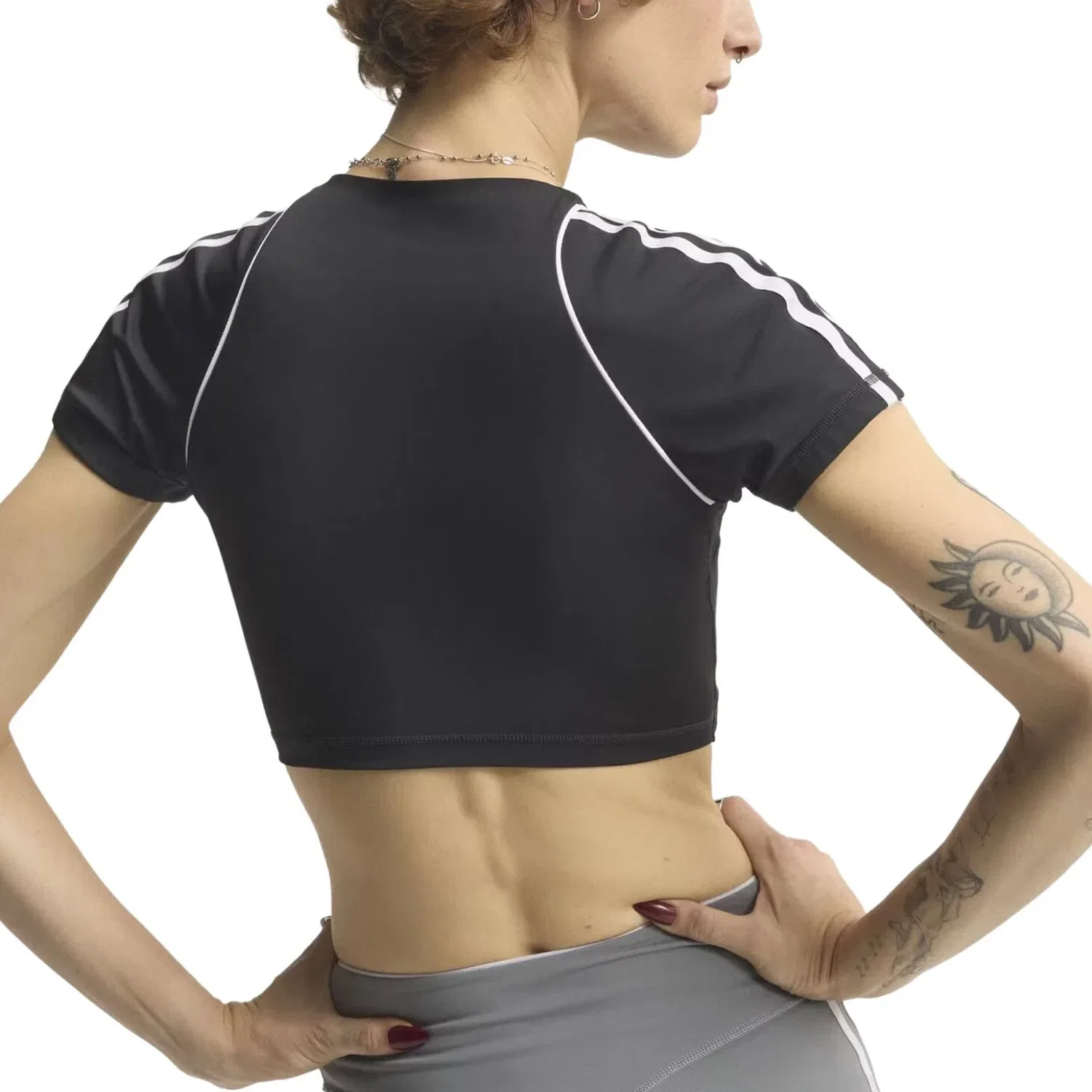 Женская футболка Superstar Bra T-Shirt Adidas, черный — фото 3