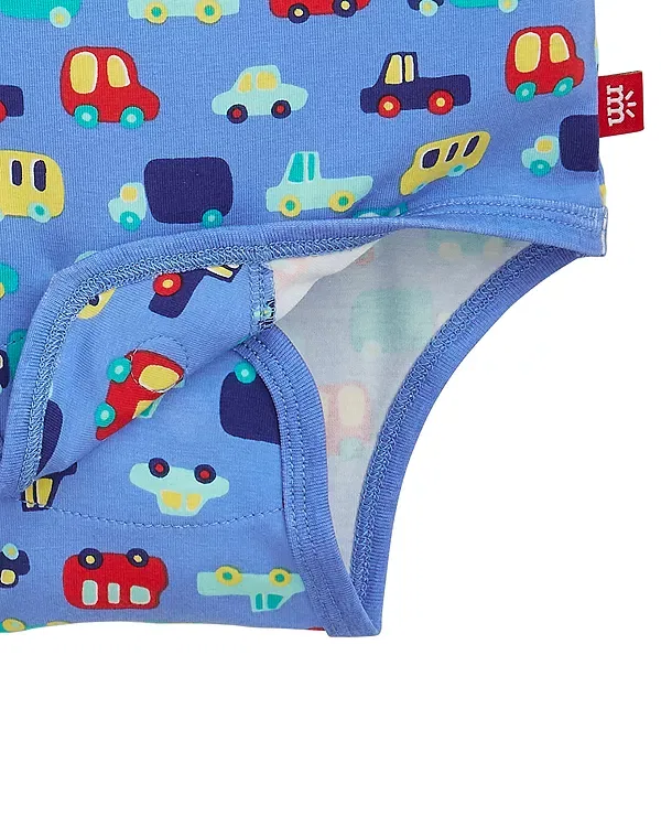 Детский комплект боди и штанов с магнитными застежками CloudStretch Magnetic Me, Blue Multi — фото 4