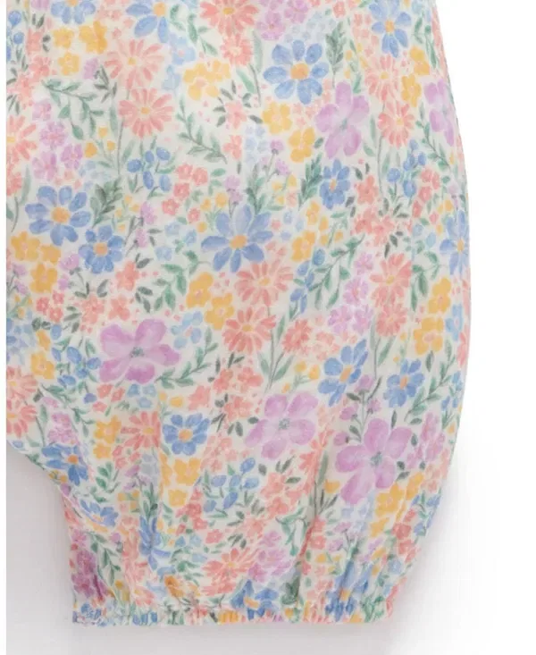 Детский ромпер для девочек хлопковый без рукавов Isabella Print Purebaby, Isabella Print — фото 3