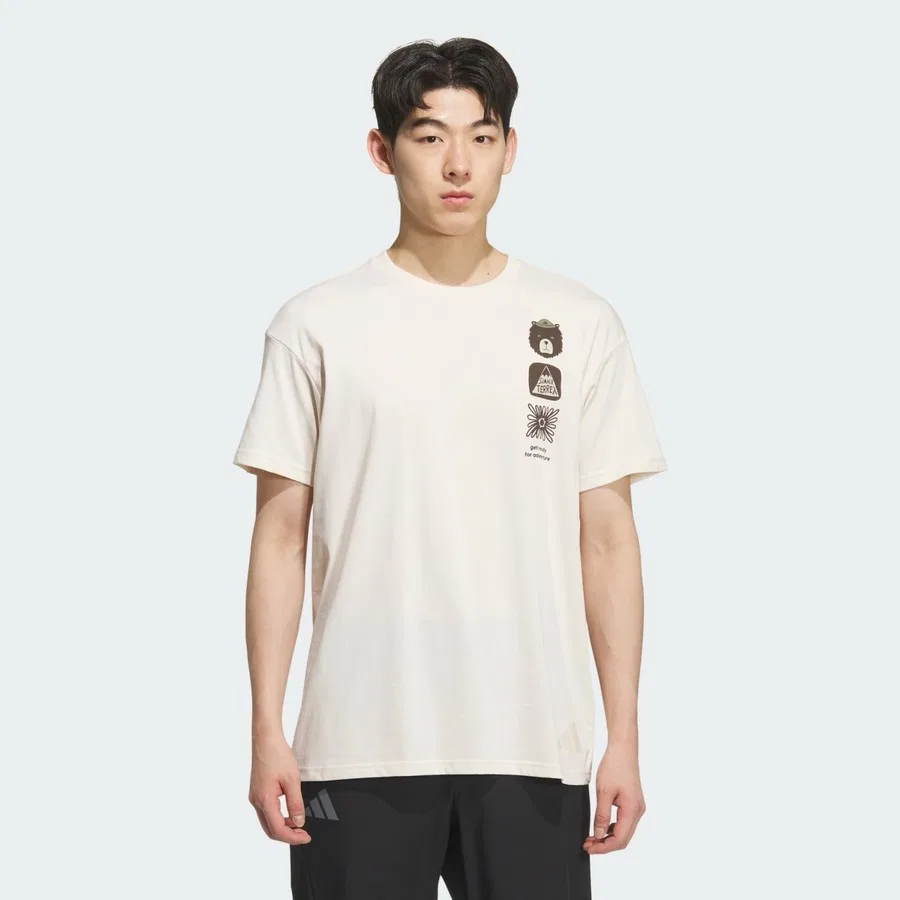 Футболка спортивная с принтом Terrex KE7078 Multi Graphic T-Shirt adidas, Белый