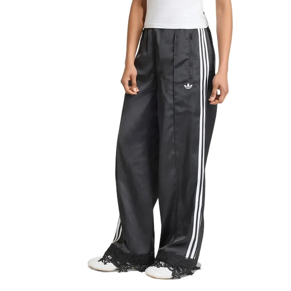 Брюки спортивные Satin Lace Firebird Track Loose Adidas Originals, черный