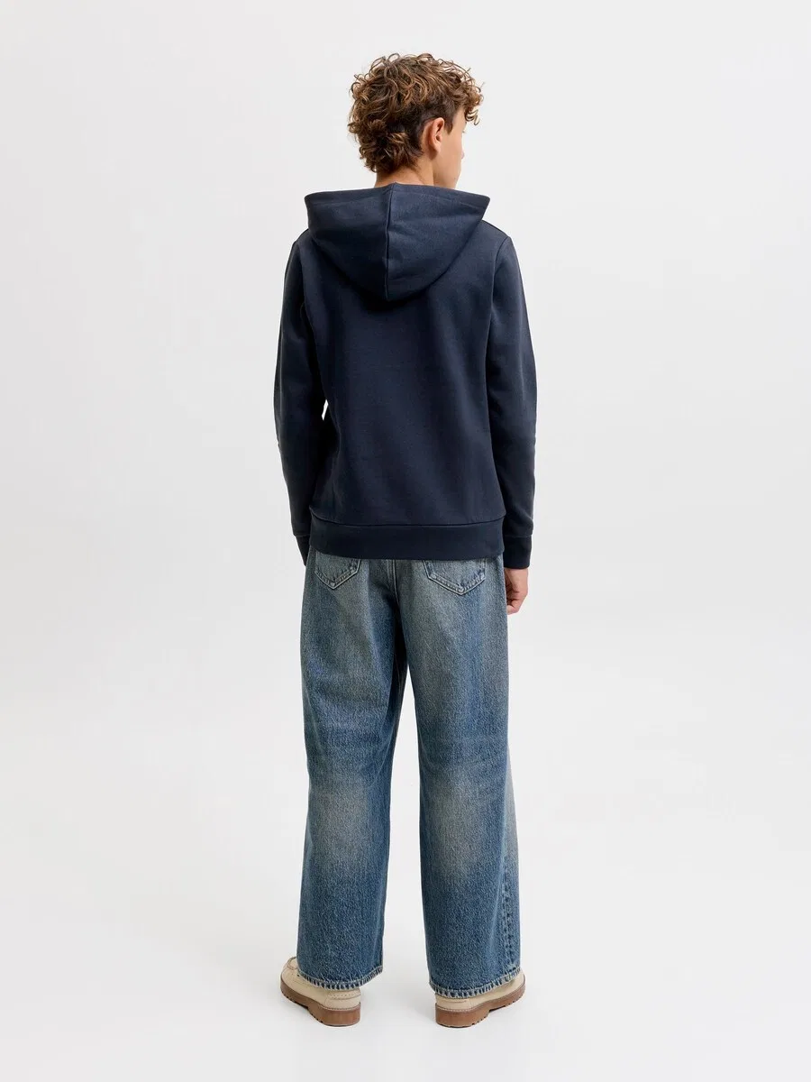 Детская толстовка синего цвета Jack & Jones Junior — фото 4