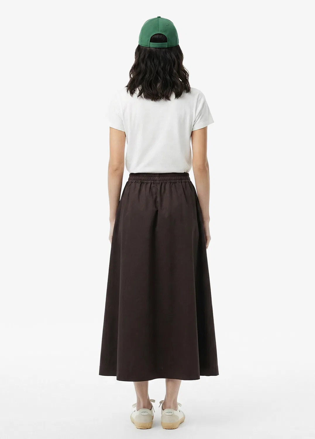Юбка Lacoste Flare Fit, коричневая — фото 2