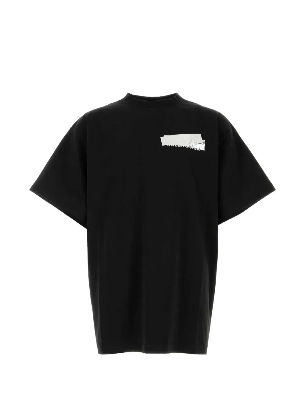 Хлопковая футболка BALENCIAGA, черный