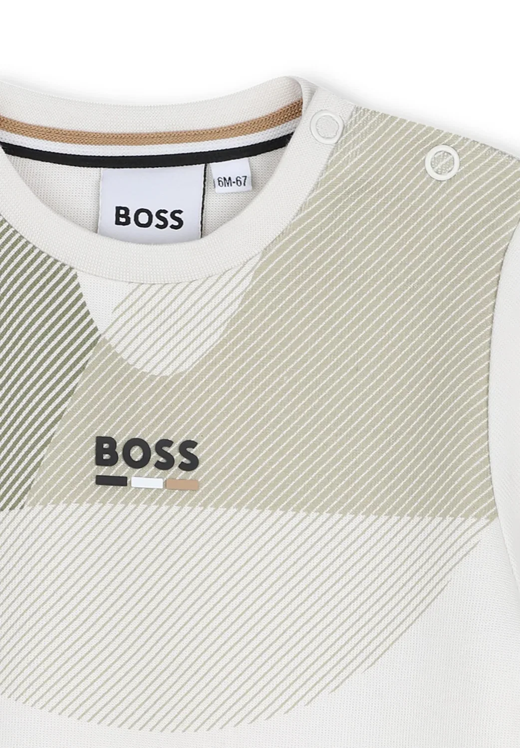 Футболка с принтом "manches courtes" - футболка с принтом Boss Kidswear, Ivory — фото 3