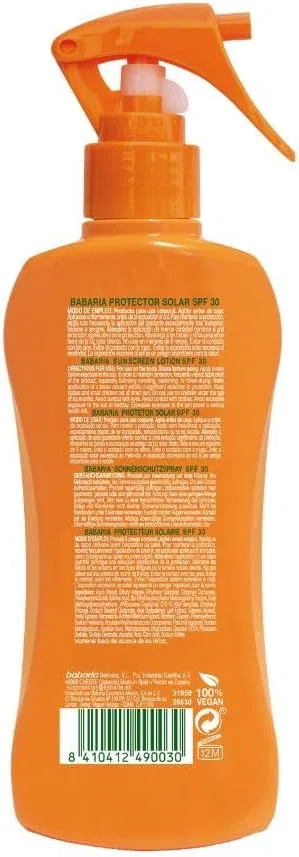 Солнцезащитный лосьон для тела SPF30 Babaria Алоэ Вера, 200 мл — фото 2