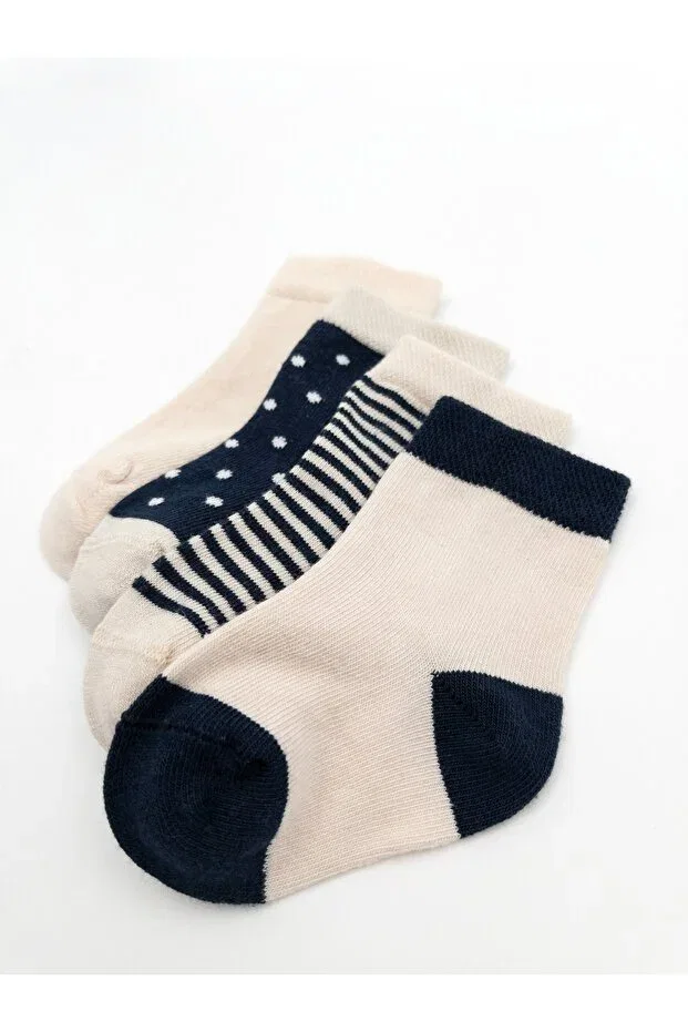 Детский набор носков для новорожденных 4 шт Organic Baby Socks Karamila, Blue — фото 2