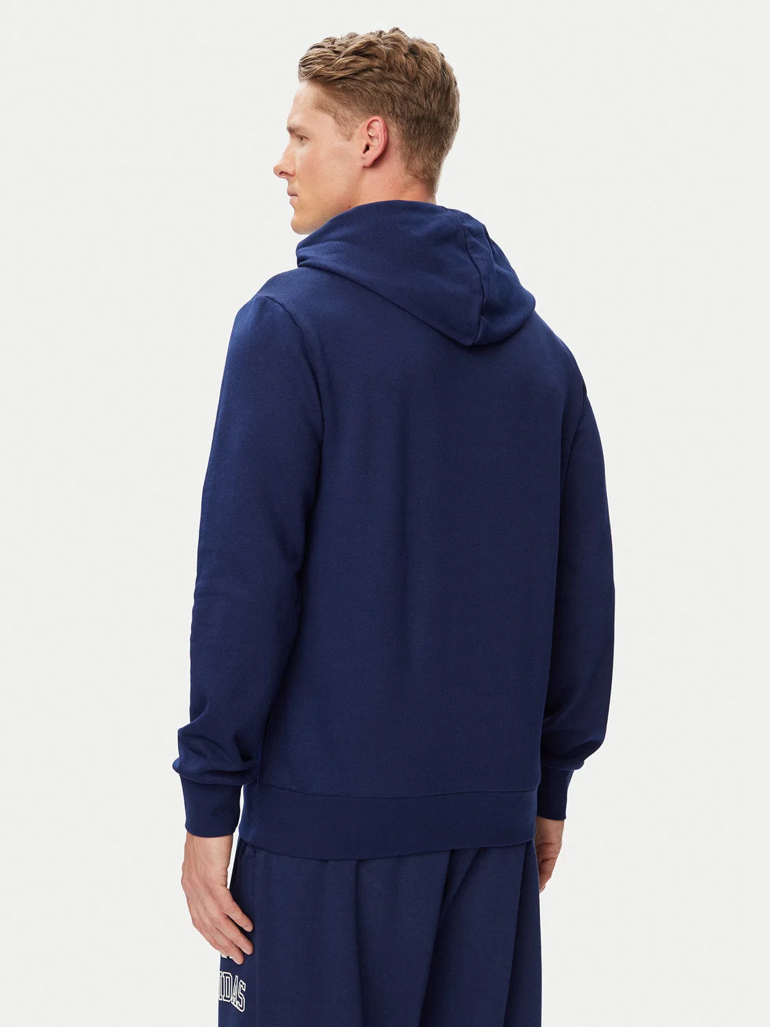 Мужская толстовка стандартного кроя Collegiate Script Graphic Hoodie Adidas, синий — фото 3