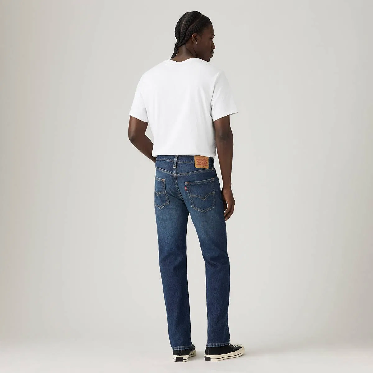 Мужские джинсы 502 зауженного кроя, из натуральной мягкой ткани Levi's, Free As A Bird - Dark Wash — фото 3