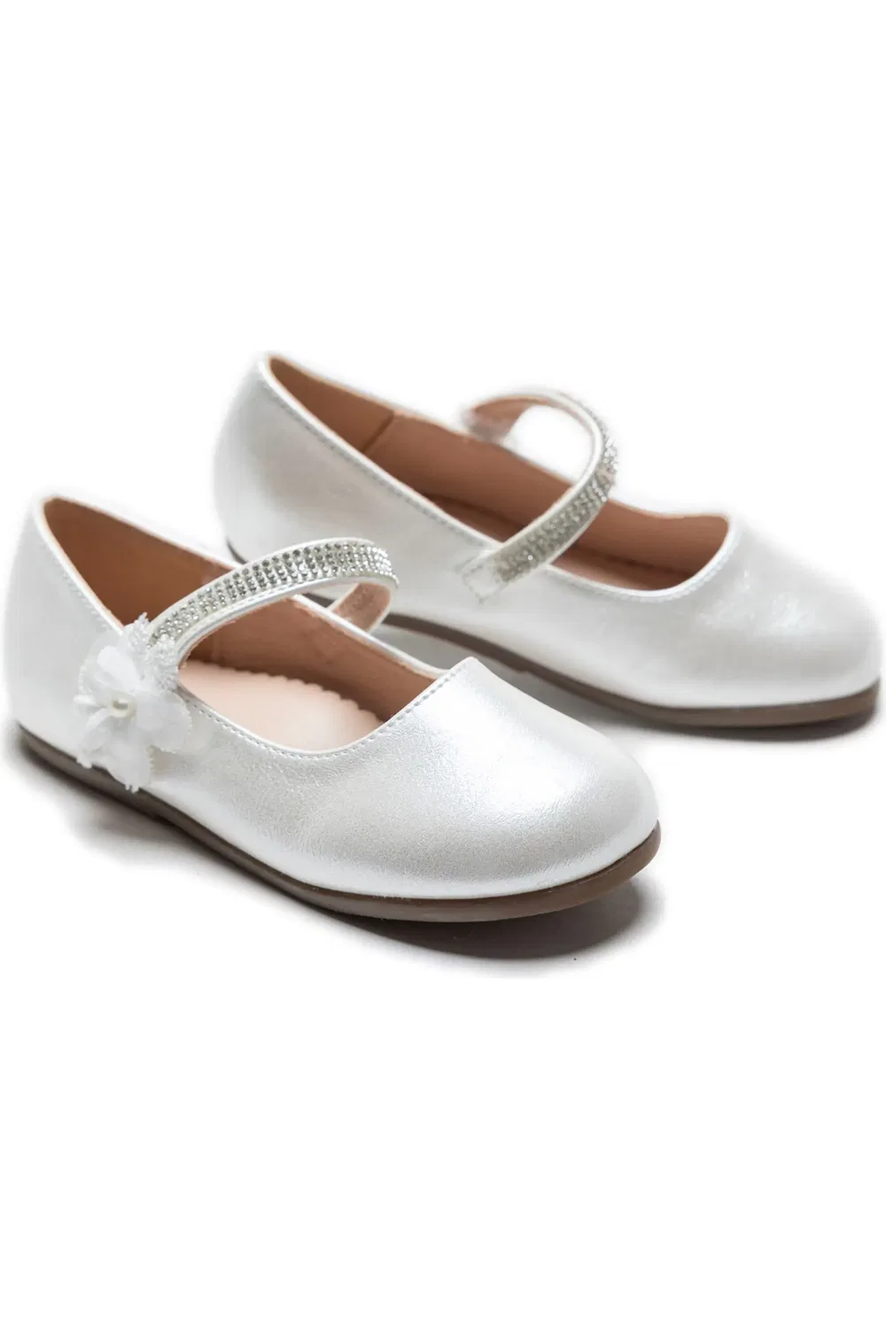 Детские туфли балетки с цветком Primrose Tulleen, Cream