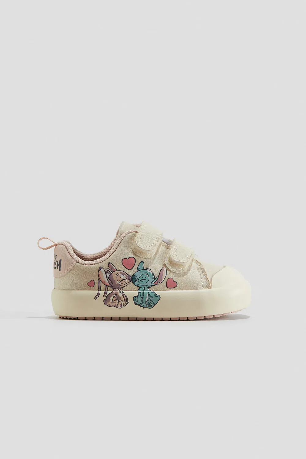 Кроссовки детские с принтом Lilo & Stitch H&M, Light Beige/Lilo & Stitch