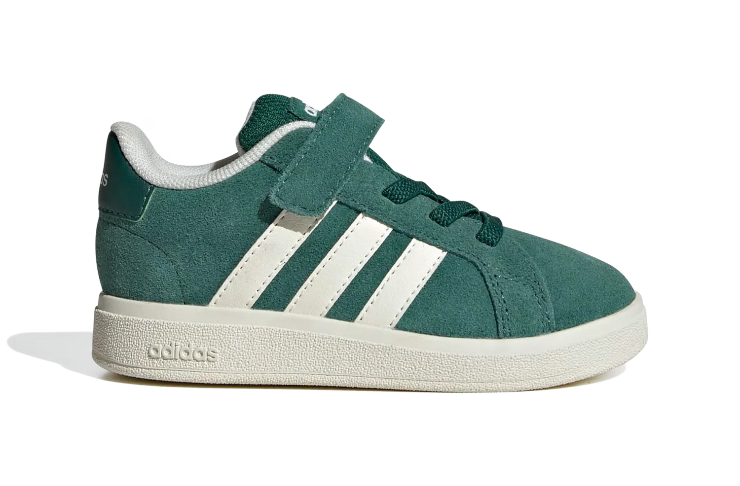 Детские кроссовки с закрытой шнуровкой Adidas, зеленый