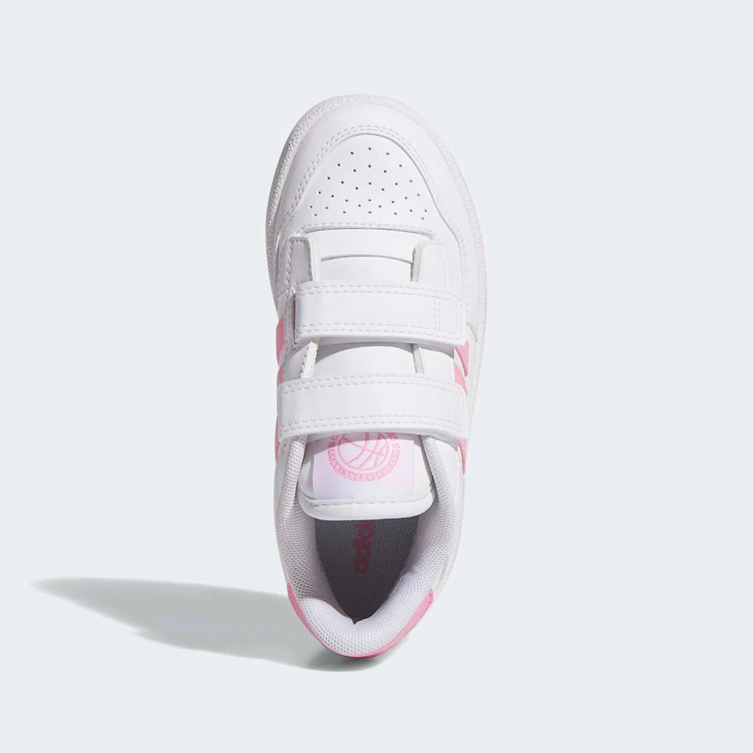 Детские кроссовки с липучками Adidas Sportswear, Cloud White/Bliss Pink/Ftwr White — фото 4