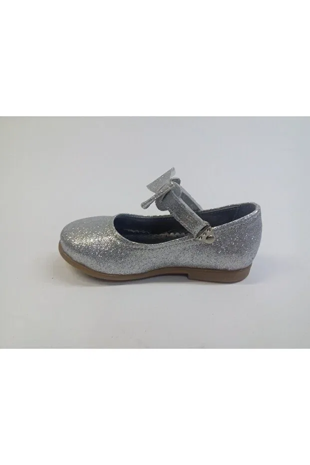 Детские балетки для девочек с ортопедической стелькой Rose Club Kids, Silver Lurex — фото 3