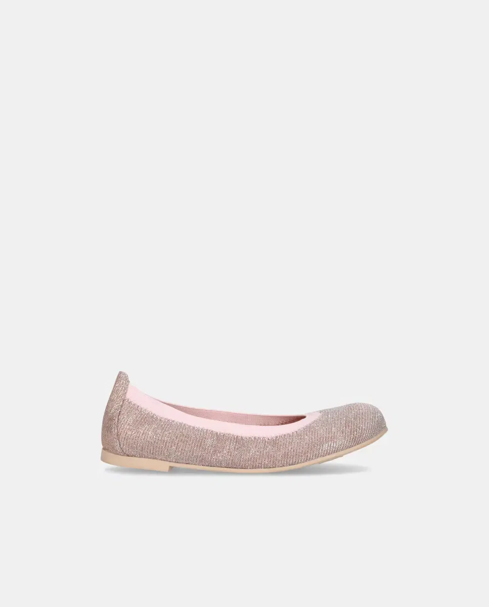 Детские балетки для девочек с блестящей тканью Hannah Pretty Ballerinas, Gold