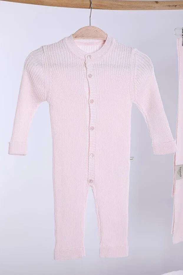 Детский комплект боди-комбинезонов органический трикотаж Babyhola, Pink — фото 2