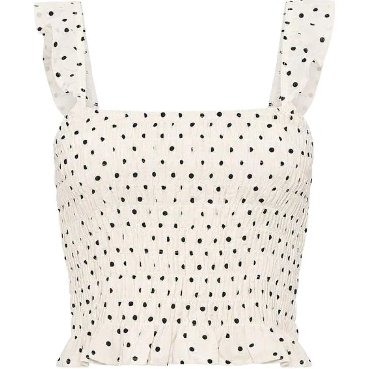 Женский топ-камисоль с принтом в горошек, Beige Polka Dot, Victoria's Secret