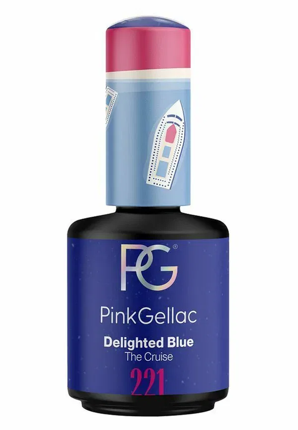 Лак для ногтей гелевый Color layer Pink Gellac Delighted Blue, 15 мл