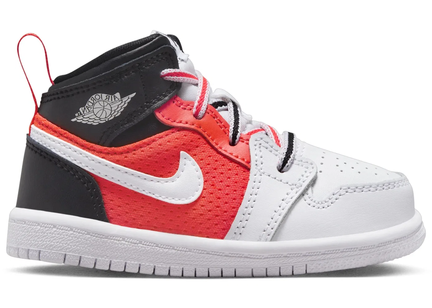 Детские кроссовки Lifestyle с высоким берцем Jordan 1 Mid SE Jordan, Black/Infrared 23/White