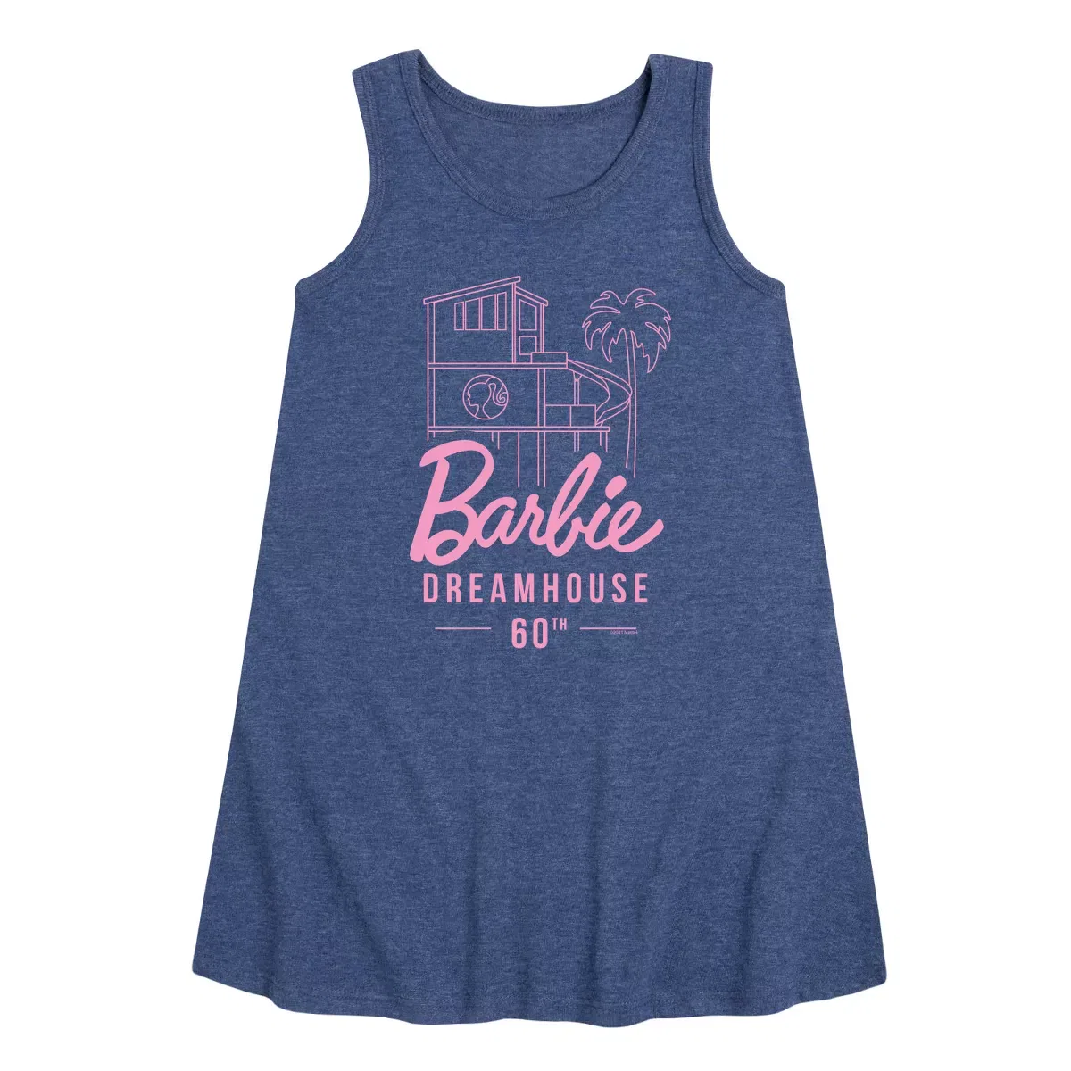 Детское платье-трапеция без рукавов Barbie The Dreamhouse 60th Anniversary, Heather Navy