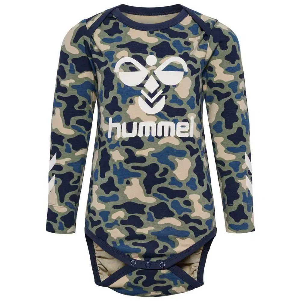 Боди с длинным рукавом Steen AOP Hummel, зеленый