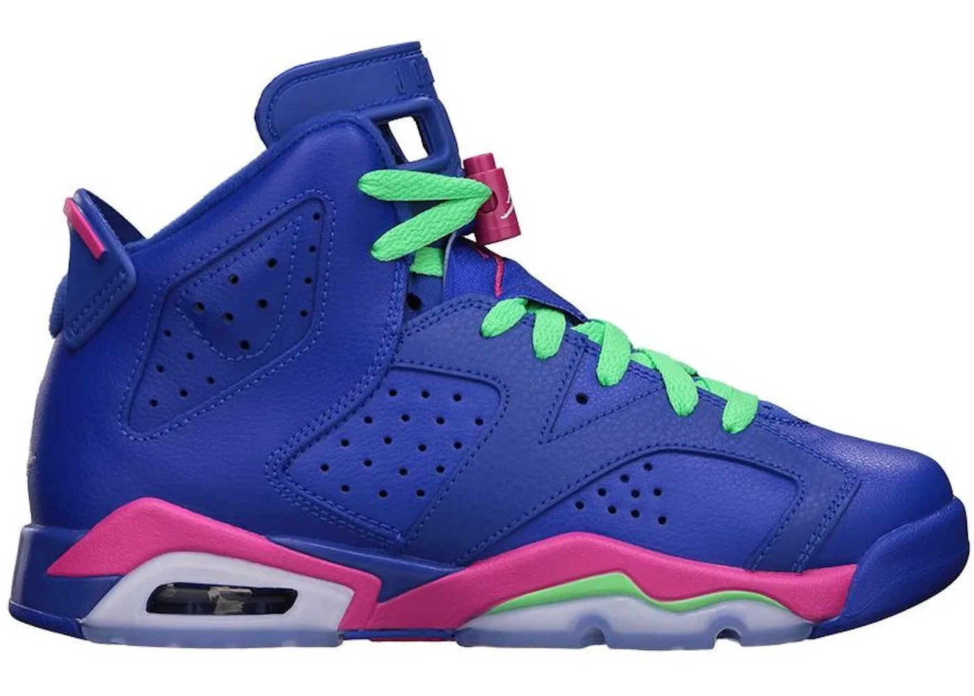 Детские кроссовки Lifestyle Jordan 6 Retro Jordan, Gm Royal/White-Vvd Pnk-Light Lcd Grn