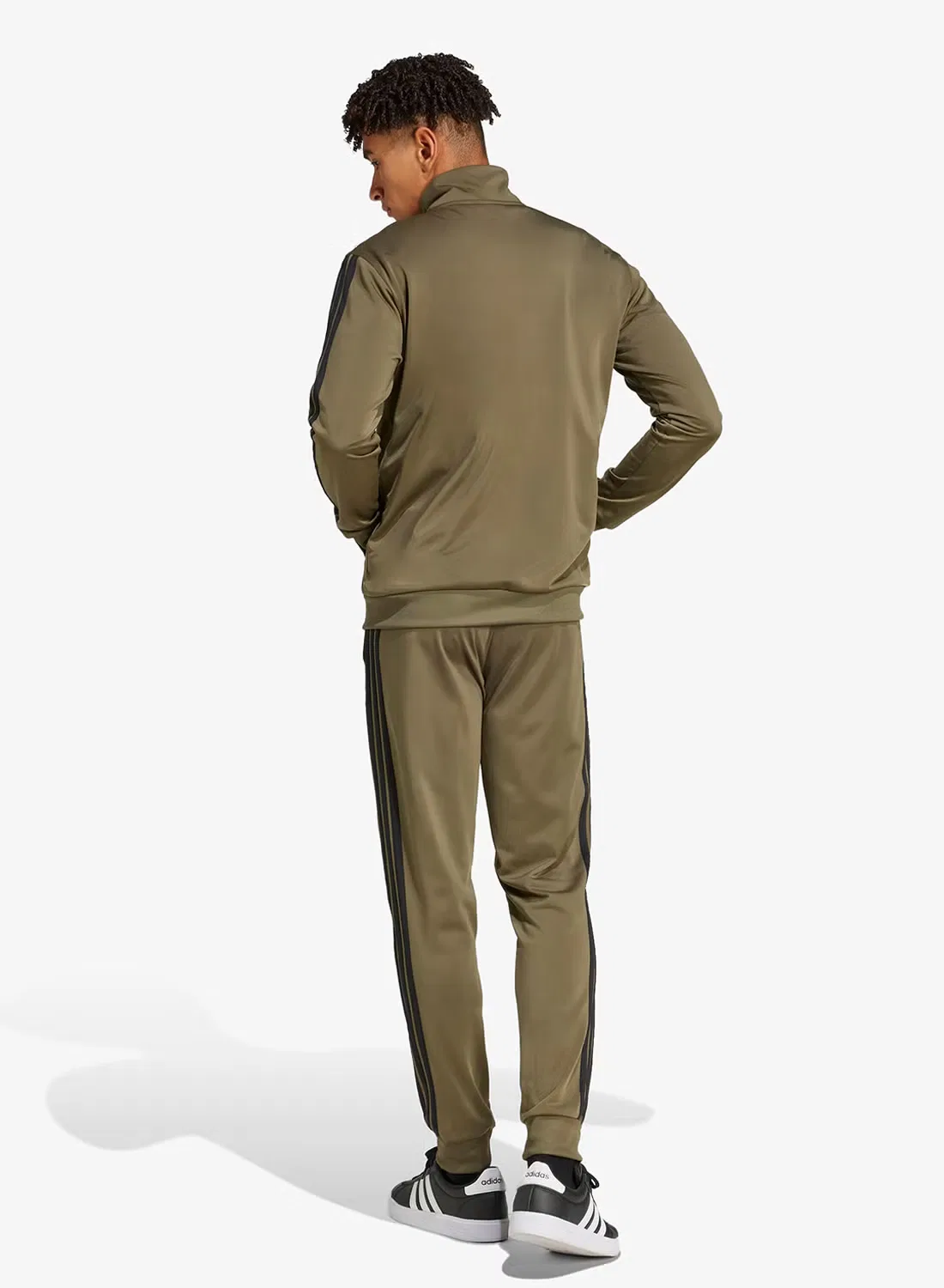 Костюм спортивный с мягким трикотажем Dayready Adidas, оливковый — фото 2