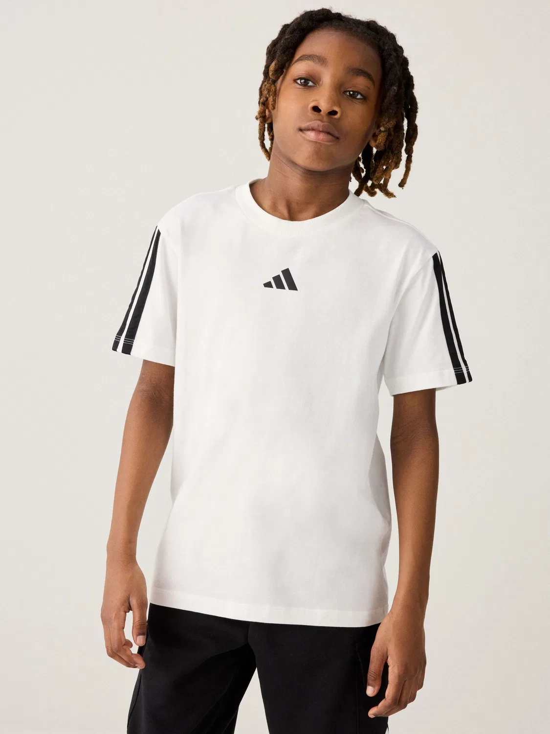 Футболка хлопковая Essentials adidas, белый, черный