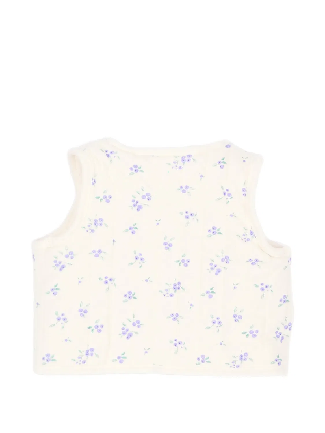 Двусторонний жилет с цветочным принтом Petit Bateau, нейтральные цвета — фото 4