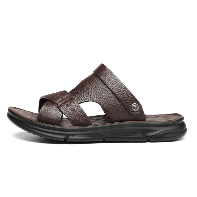 

HUANAI Пляжные сандалии мужские, черно-коричневые