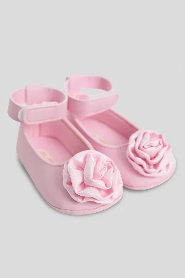 Детские пинетки для девочек розовые Gb Baby, Pink — фото 3