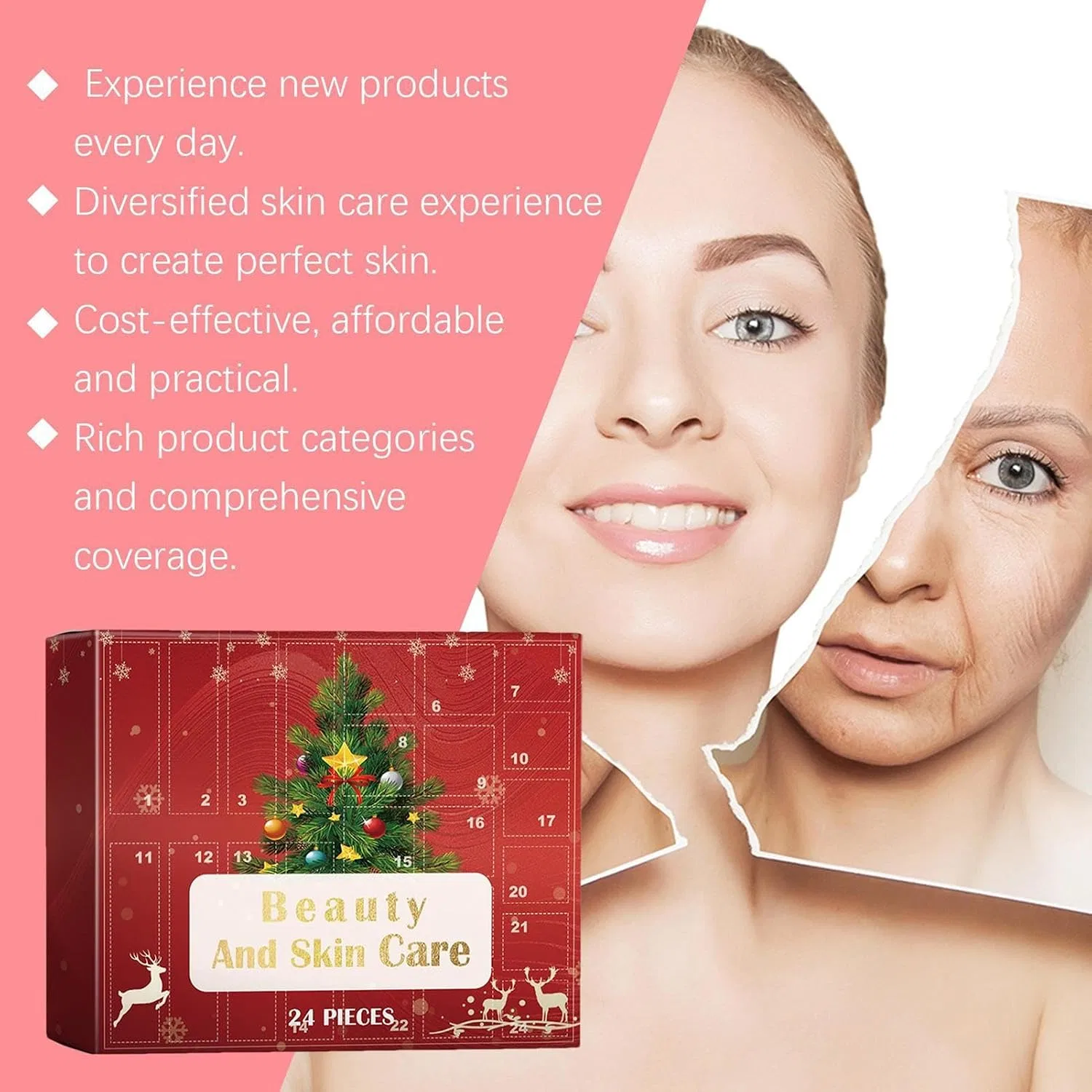 Набор косметики для лица, Countdown Calendar Christmas Cream and Moisturising Lotion, 24 отделения Générique — фото 2