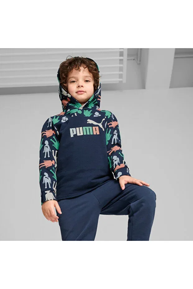 Детское худи для девочек с длинным рукавом X playmobil kids Puma, Navy Blue