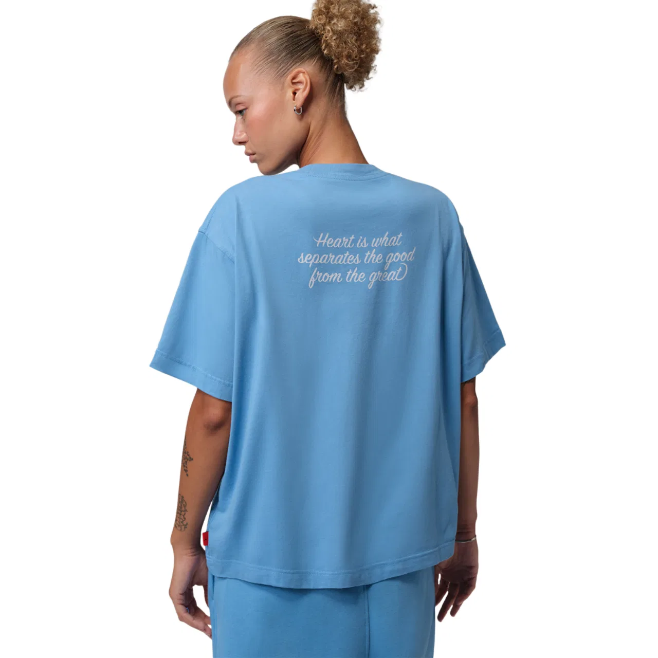 Женская футболка свободного кроя Jordan Brooklyn GF GFX Tee, Blue Beyond — фото 2
