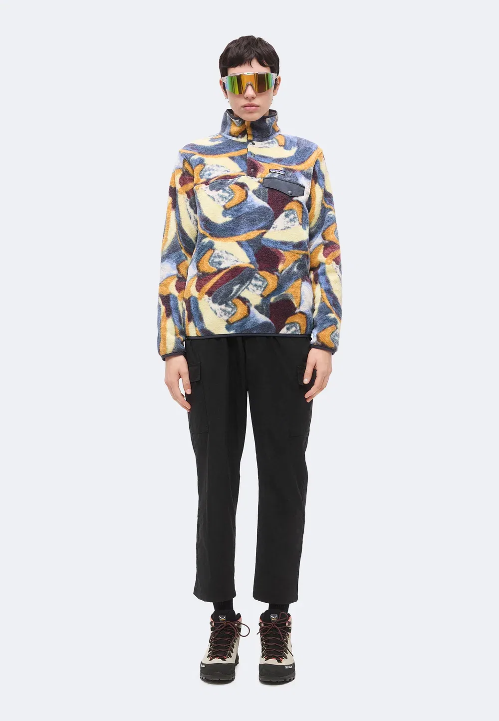 Флисовый джемпер с застежкой-молнией Synch Snap Patagonia, Smolder Blue — фото 2