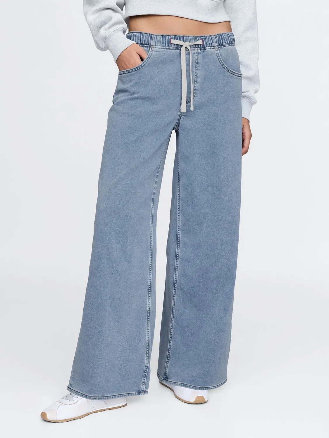 Джинсы мешковатые, средняя посадка Gap, Light Wash Blue