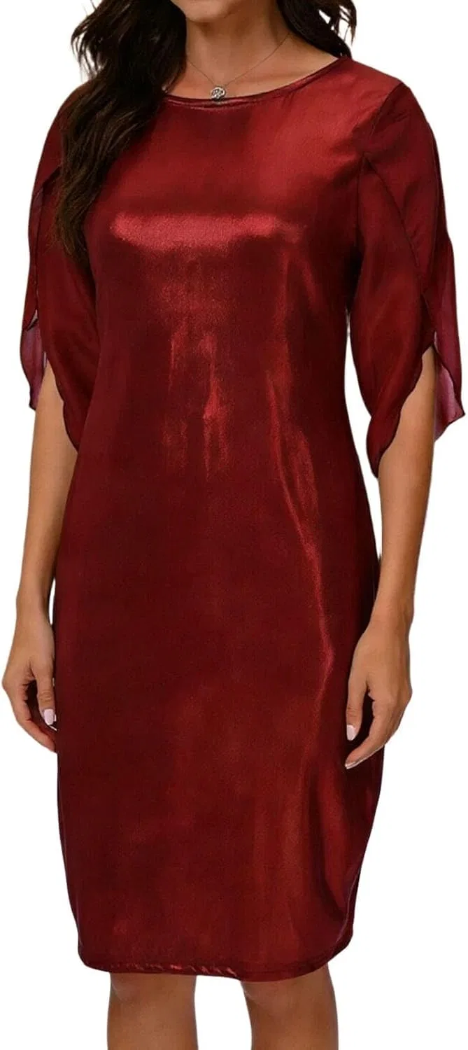 Женское мини-платье с коротким рукавом Bodycon, Red