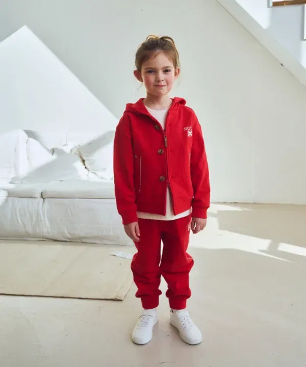Джоггеры с логотипом Satur Kids, красный