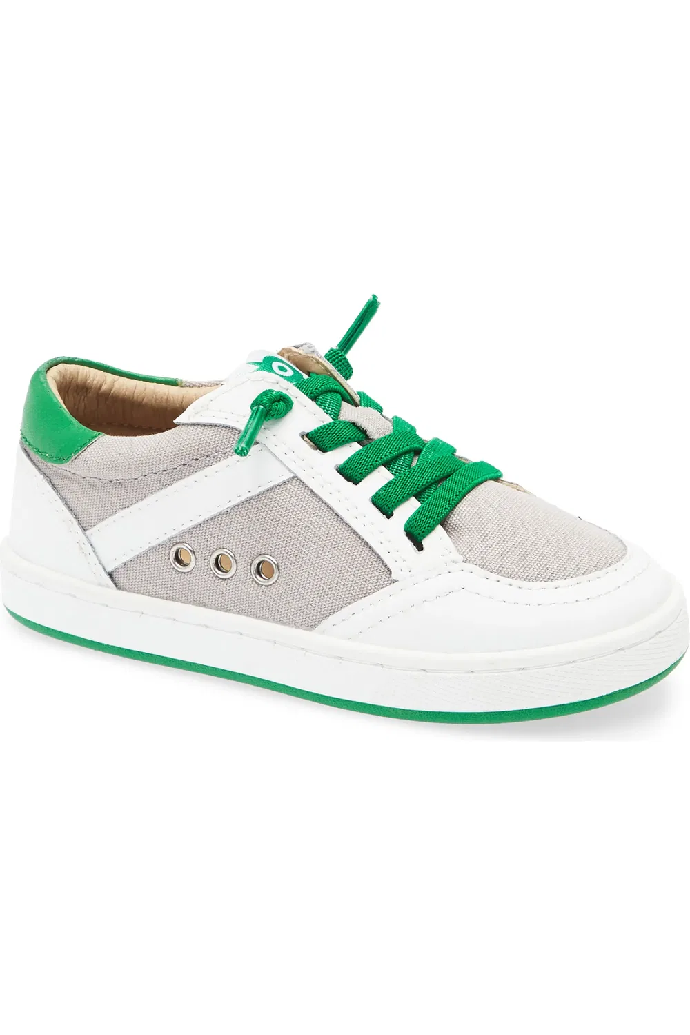 Кроссовки детские на молнии Jet OLD SOLES, Light Grey/Snow/Green