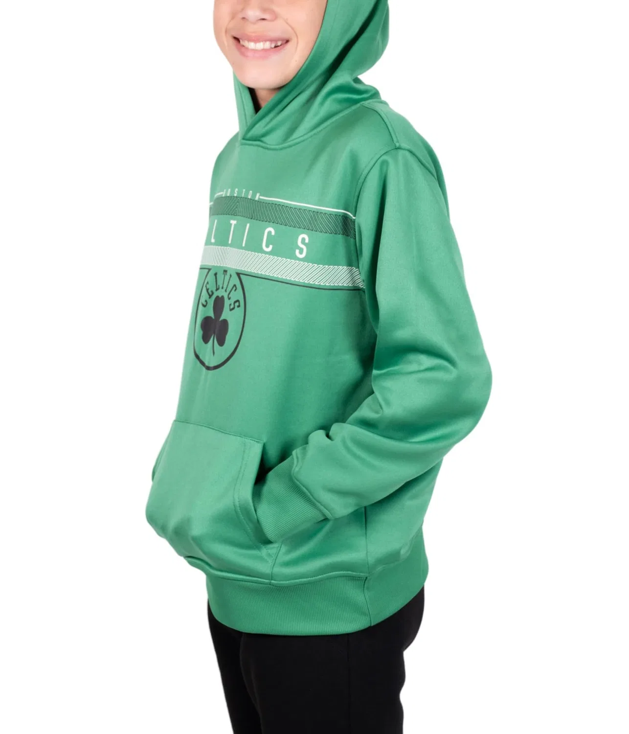 Официальная супермягкая толстовка NBA Midtown Hoodie (для детей постарше) Ultra Game, Boston Celtics/Kelly Green
