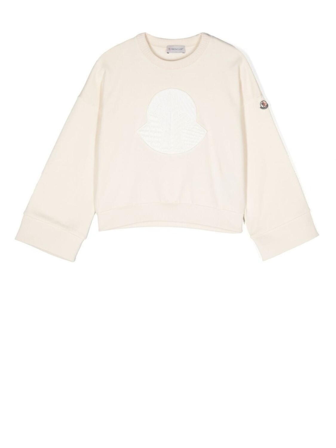 

Moncler Enfant толстовка с нашивкой-логотипом, нейтральный цвет