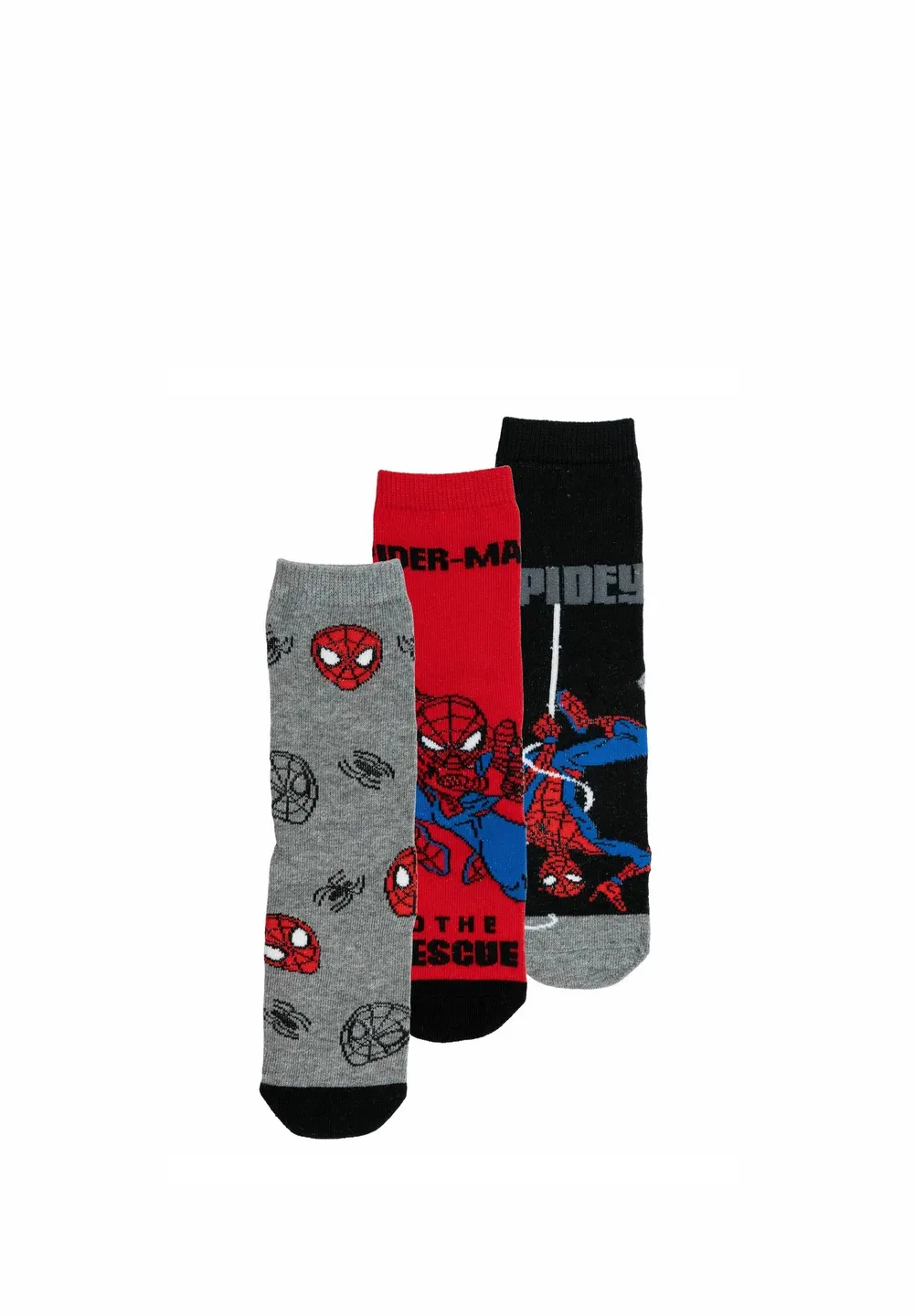 3Er pack spiderman socken sneakersocken söckchen - socks Marvel, Grau/Schwarz/Rot