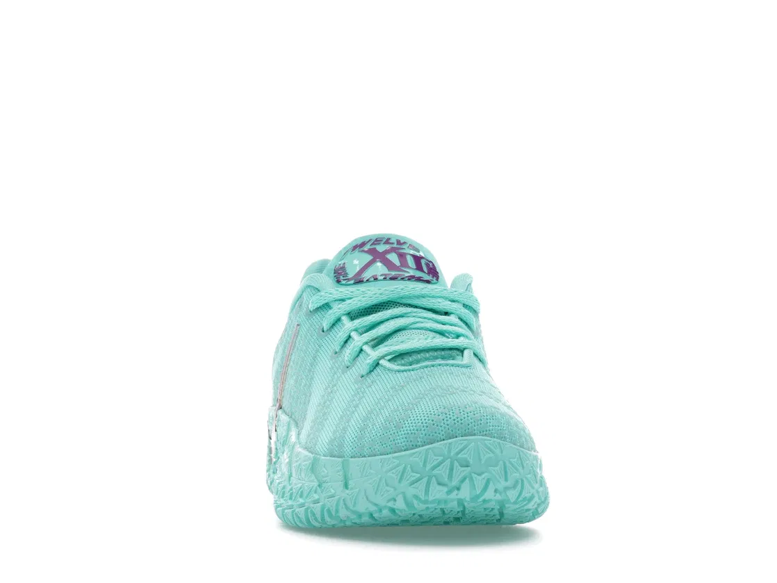 Детские кроссовки для мальчиков Nike Ja 3 Twelve Time GS, Bleached Turquoise Safety Orange Vivid Purple — фото 2